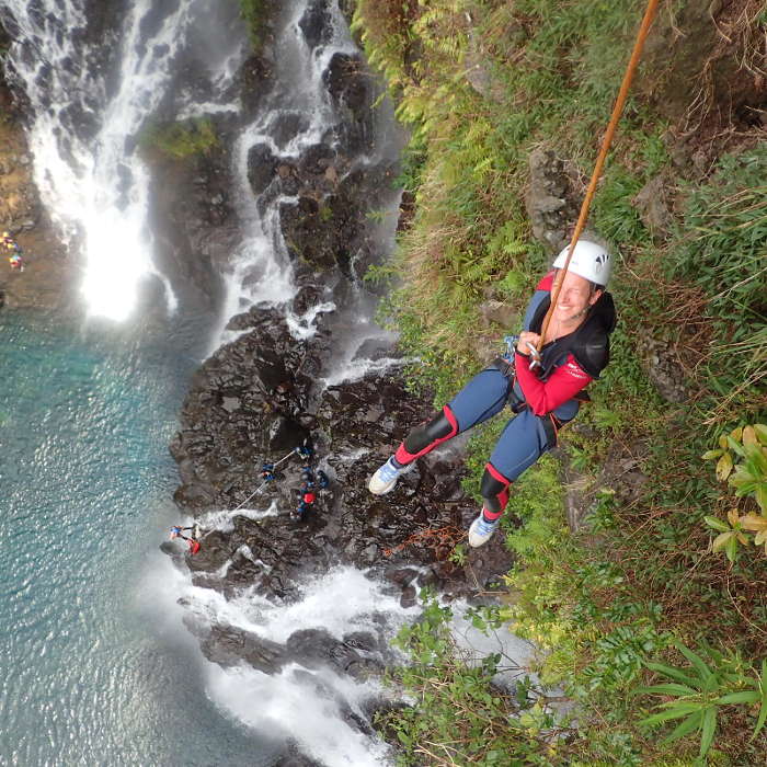 canyoning à la Réunion cascade de Grand Galet à Langevin.